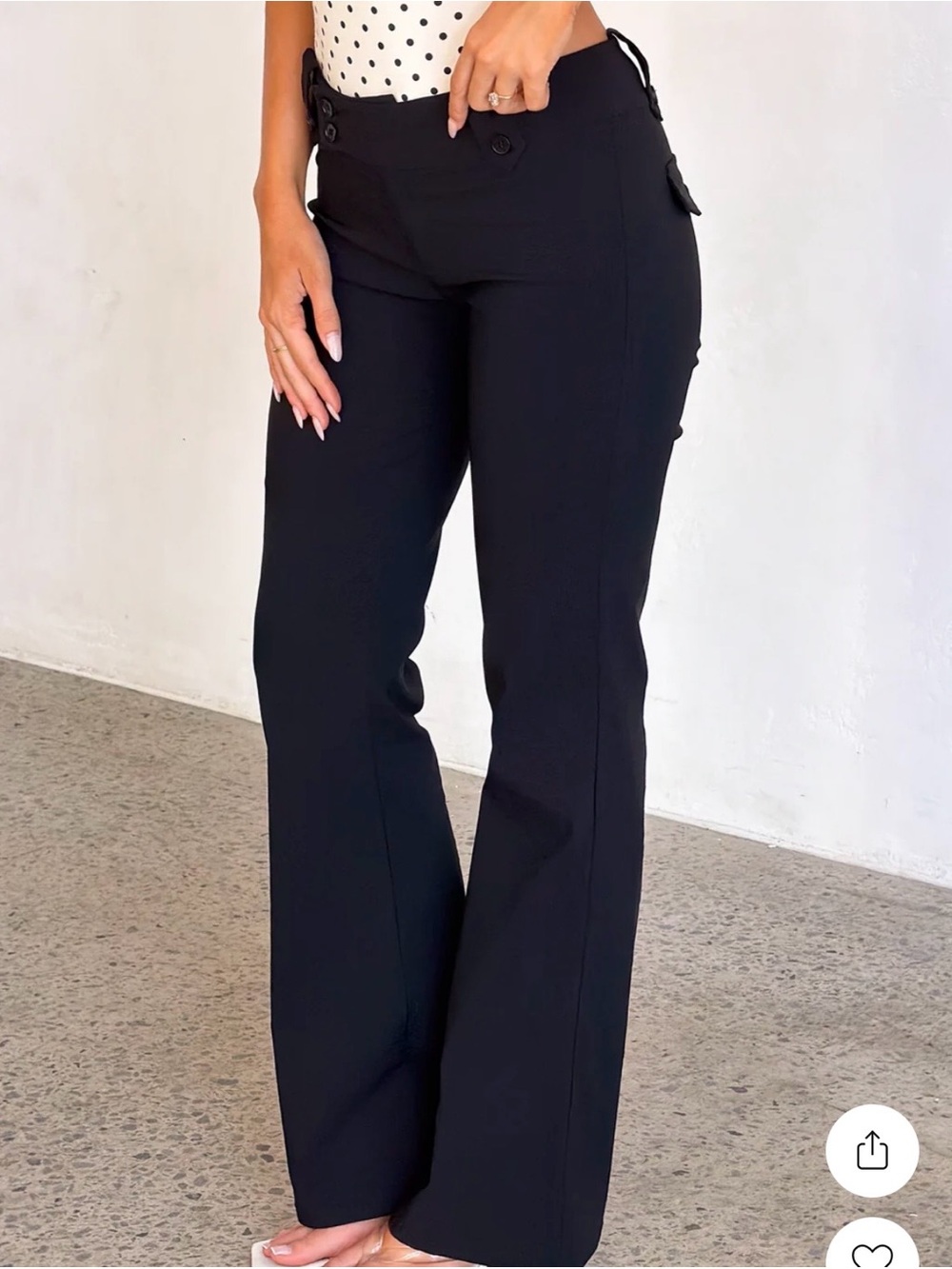 Tiger Mist Black Boot-Cut Pants
